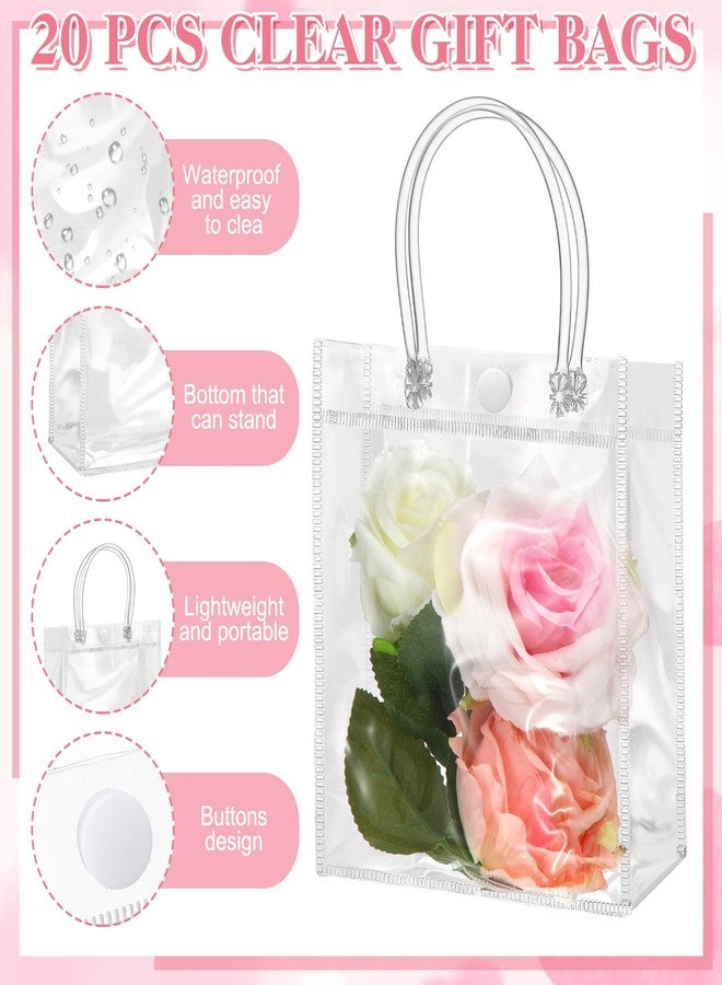 ProSuites 20 Pack Clear Plastic Gift Bags for Wedding Favors, Party Favor Bags Small 5.1" L x 2.75" W x 5.9" H - Premium Quality, Bulk Packaging Included (Crystal Clear) - Image 4